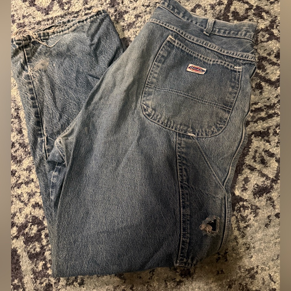 1970s Distressed Dickies workwear jeans